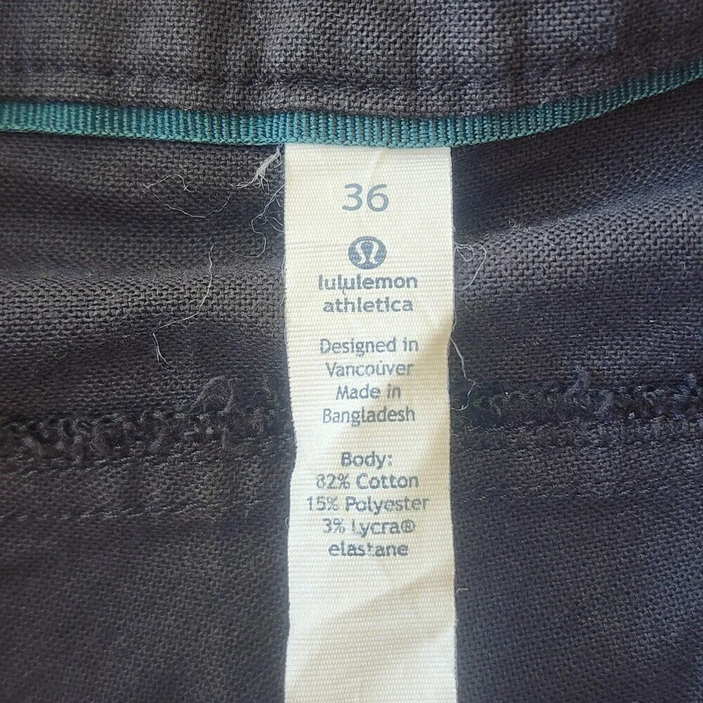 Lululemon Shorts Mens 36 Black Chino 11 Inch Inseam Casual Golf Athletic